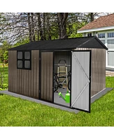 Streamdale Furniture 10FTx8FT Metal Garden Shed with Window