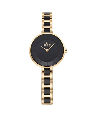 Obaku Women's Vind Black Dial Watch - V183LXGBSB