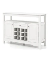 Givimo Buffet Sideboard Wine Liquor Coffee Bar Cabinet with Removable Wine Rack