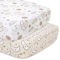 The Peanutshell Crib Bedding Set for Baby Girls, Starry Skies, 5 Pieces