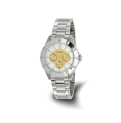 Chisel Stainless Steel Champagne Dial Watch