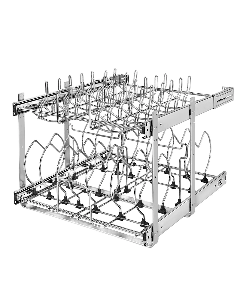 Rev-a-Shelf Pull Out Cabinet Pot and Pan Organzier, 21" Width, 5CW2-2122-cr