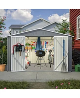 excellent10x8 Multi-Purpose Storage Shed Galvanized Steel, Weather-Resistant, Versatile Use