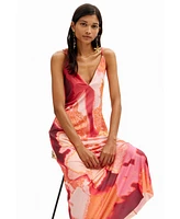 Desigual Women's Out-of-focus midi slip dress