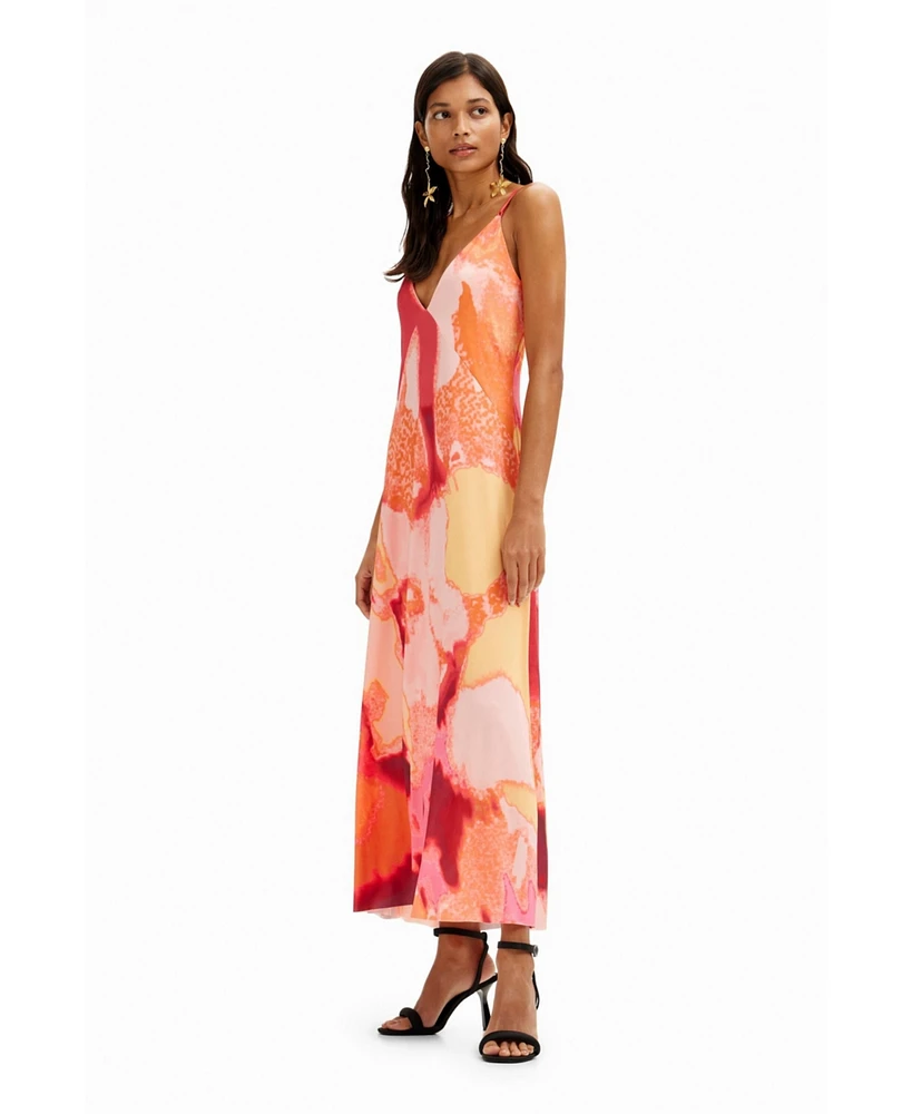 Desigual Women's Out-of-focus midi slip dress