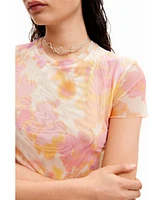 Desigual Women's Out-of-focus tulle T-shirt