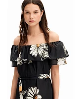 Desigual Women's Daisy ruffle midi dress