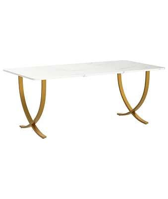 Tribesigns Executive Desk, 63” W x 31.5” D Large Office Desk, Modern Computer Desk Conference Table Meeting Room Table, Business Furnitu