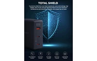 Aukey Pa-B7O Omnia Ii Mix 140W 3-Port Pd Wall Charger with GaN Power Tech Black