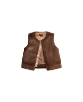 Imoga Collection Little Girls Eva FW23 Oak Faux Fur Vest