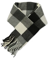 Coach Women's Wool Checkered Fringe-Trim Scarf