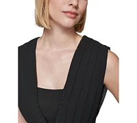 Karl Lagerfeld Paris Women's Pleated Chiffon Dress