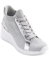 Dkny Women's Kasia Lace-Up Wedge Sneakers