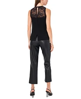 Vince Camuto Women's Lace-Yoke Sleeveless Top