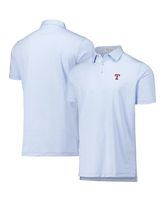 Peter Millar Men's Light Blue Texas Rangers Jubilee Stripe Stretch Jersey Polo