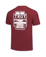 Image One Men's Cardinal Troy University Trojans Logo Campus Icon T-Shirt