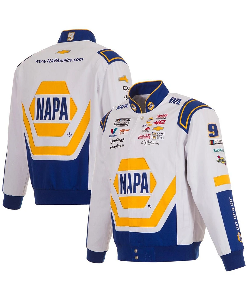 Jh Design Men's Chase Elliott Napa Twill Driver Uniform Full-Snap Jacket