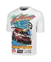 Reason Men's and Women's White Dodge Hellcat Racing Graphic Box T-Shirt