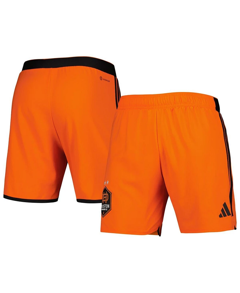 Adidas Men's Orange Houston Dynamo Fc 2023 Away Aeroready Authentic Shorts