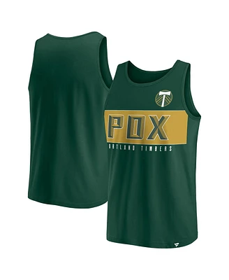 Fanatics Men's Green Portland Timbers Run Angle Tank Top