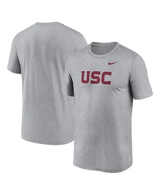 Nike Men's Heather Gray Usc Trojans Primetime Legend Wordmark T-Shirt