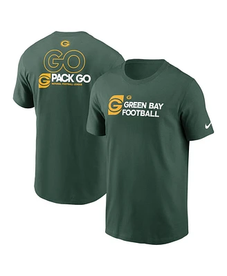 Nike Men's Green Green Bay Packers Outline T-Shirt