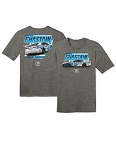 Trackhouse Racing Team Collection Men's Heather Charcoal Ross Chastain Busch Light Car T-Shirt