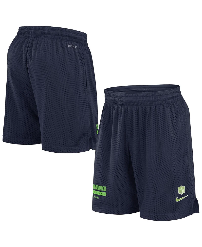 Nike Men's College Navy Seattle Seahawks 2024 Sideline Performance Mesh Shorts