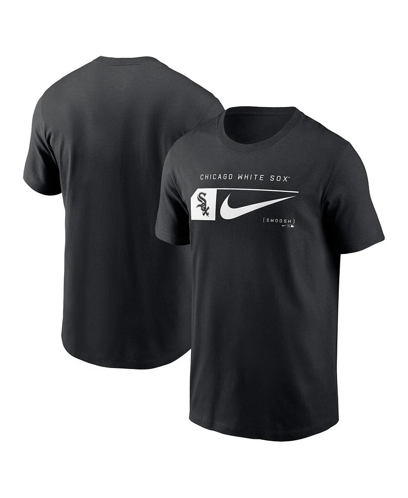 Nike Men's Black Chicago White Sox Fashion Graphic Swoosh T-Shirt