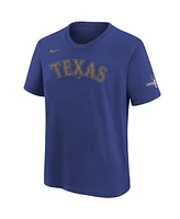 Nike Big Boys and Girls Nathan Eovaldi Blue Texas Rangers 2024 Gold Collection Name Number T-Shirt