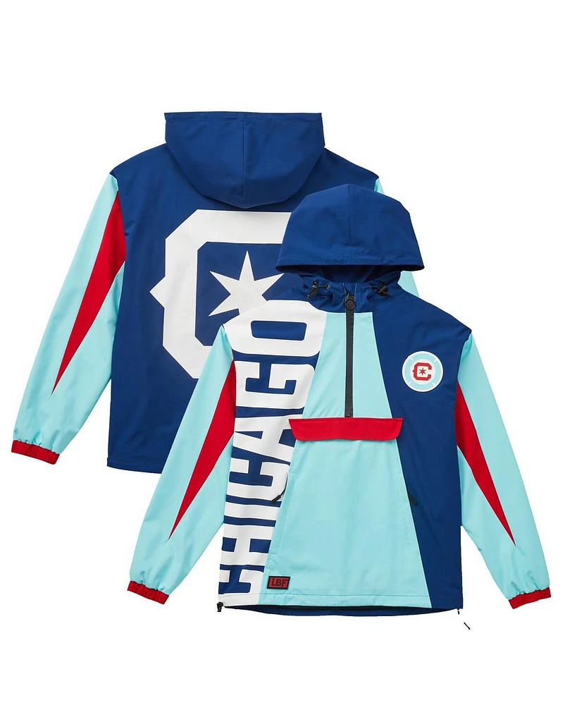 Live Breathe Futbol Men's and Women's Light Blue Chicago Fire Tekker Half-Zip Anorak Jacket