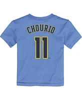 Nike Preschool Jackson Chourio Powder Blue Milwaukee Brewers City Connect Player Name Number T-Shirt