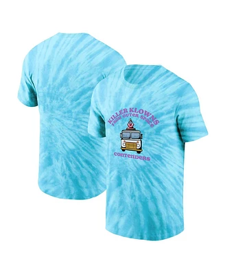 Contenders Clothing Men's and Women's Turquoise Killer Klowns from Outer Space Ice Cream Truckin' Graphic Tie-Dye T-Shirt