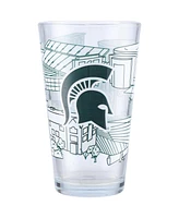 Indigo Falls Michigan State Spartans 16oz. Campus Line Art Pint Glass