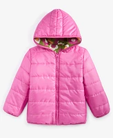 Epic Threads Toddler Girls Wonky Floral-Print Reversible Puffer Jacket, Created for Macy's