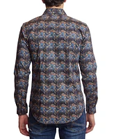 Paisley & Gray Men's Samuel Slim-Fit Stained Glass Geo-Print Button-Down Shirt