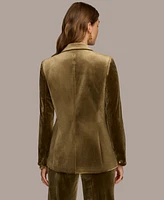 Donna Karan New York Women's Velvet One-Button Blazer