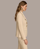 Donna Karan New York Women's Pinstripe Double-Breasted Blazer