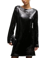 Boss by Hugo Women's Long-Sleeved Sequined Dress