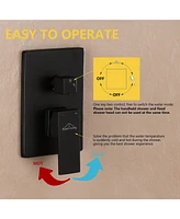 Boyel Living 1-Spray Patterns with 2.5 Gpm in. Ceiling Mount Dual Shower Heads Pressure Balance Valve