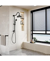 Boyel Living 1-Spray Patterns with 2.5 Gpm 8 in. Wall Mount Dual Shower Heads (Valve Not Included)