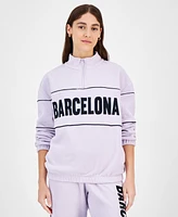 Rebellious One Juniors' Barcelona Fleece Half-Zip Top