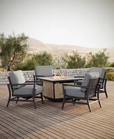 Astaire Outdoor 5-Pc. Chat Set (1 Fire Pit & 4 Rocker Chairs), Created for Macy's