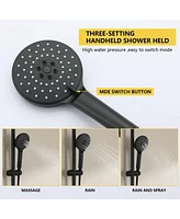 Boyel Living 3-Spray Patterns with 2.5 Gpm 10 in. Wall Mount Dual Shower Heads with Pressure Balance Valve