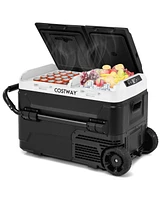Dual Zone 12V Car Refrigerator 42QT Portable Compressor Fridge Freezer (-4 68 ) for RVs