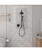 Boyel Living Retro Classic 1-Spray Dual Wall Mount Shower Heads 1.8 Gpm Patterns with 8 in. with Brass Rough-in Valve