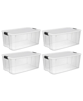 Sterilite 116 Quart Clear Stackable Latching Storage Box Containers