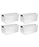 Sterilite 116 Quart Clear Stackable Latching Storage Box Containers