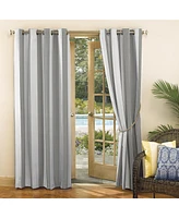 Sun Zero Valencia 54" x 84" Cabana Stripe Indoor/Outdoor Uv Protectant Curtain Panel