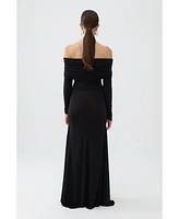 Nocturne Women's Off The Shoulder Maxi Dress